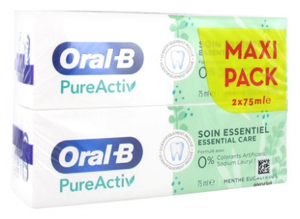 Oral B Toothpaste Pureactiv Essential Care 2 X 75ml