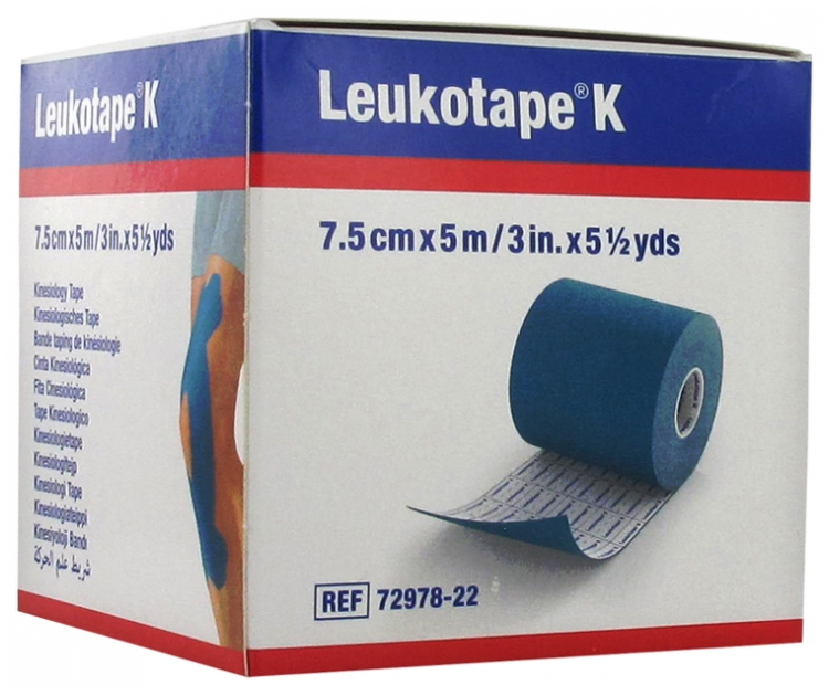 BSN Medical Leukotape K Elastic Adhesive Tape 7,5cm x 5m Colour Blue