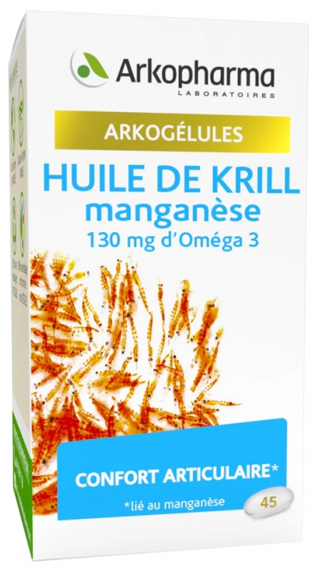 Arkopharma Arkogélules Huile de Krill Manganèse 45 Capsules