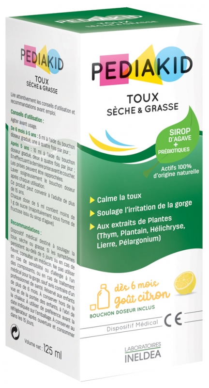 Pediakid Toux Seche Grasse 125 Ml