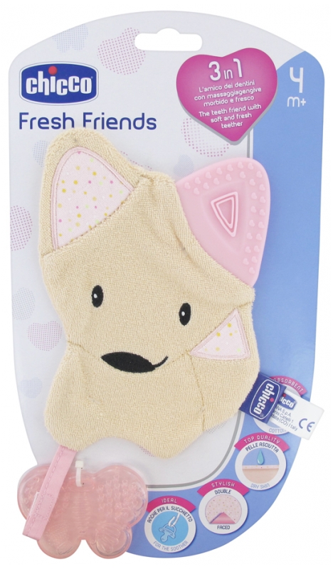 Chicco Fresh Friends Teething Cuddly Toy 3in1 4 Months and