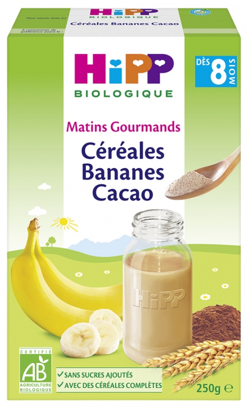 Hipp Banana Cocoa Cereals From 8 Months Organic 250g