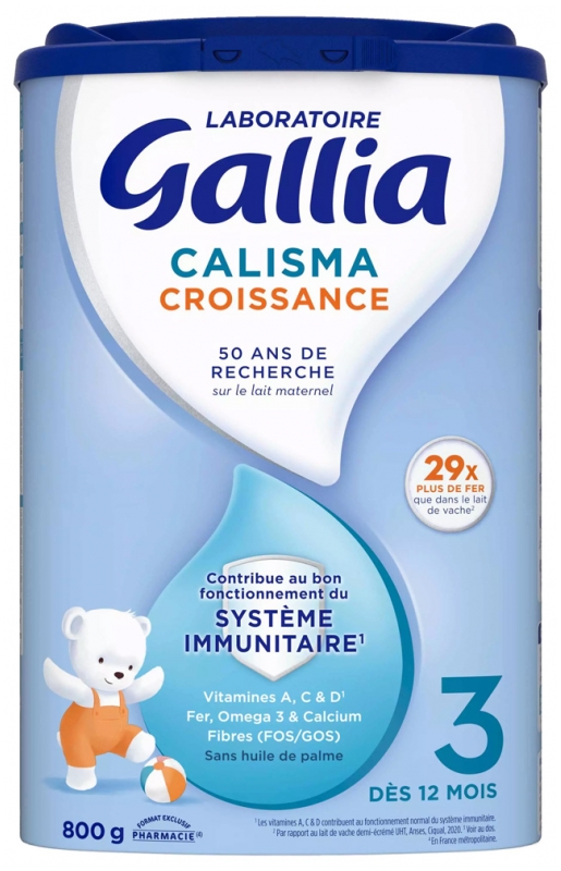 Gallia Calisma Croissance 3eme Age 12 Mois 800 G