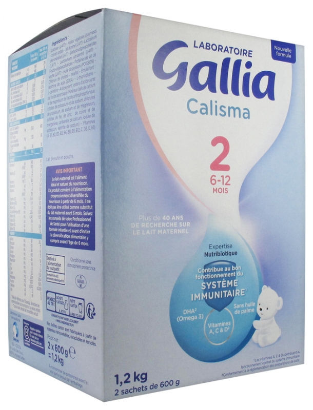 Gallia Calisma 2nd Age 6 12 Months 1 2 Kg
