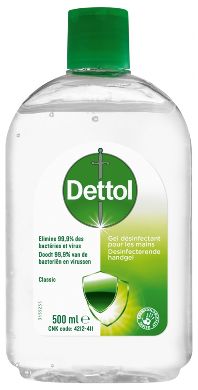 Dettol Disinfectant Gel For Hands Classic 500ml