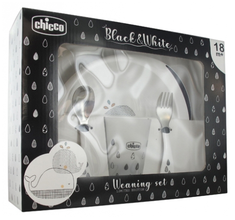 Chicco Black White Coffret Repas 18 Mois