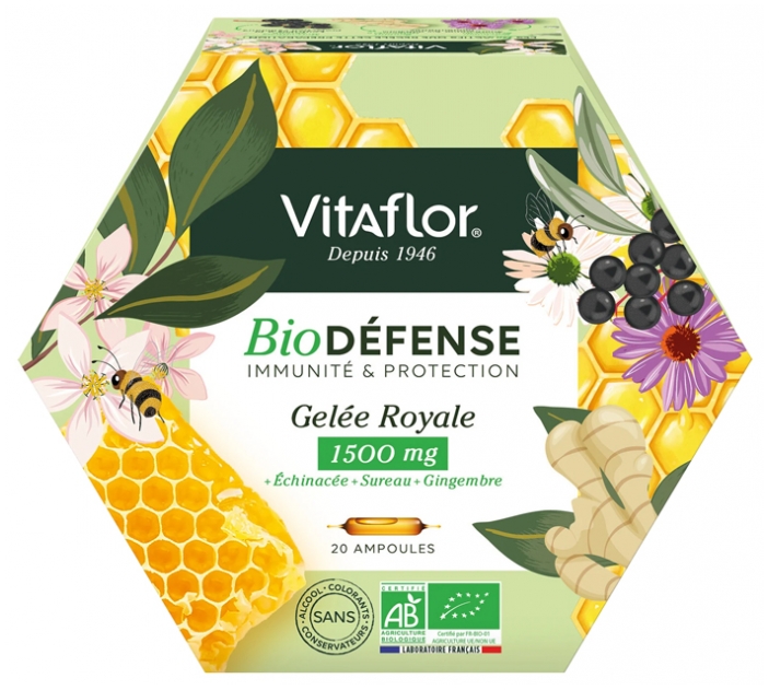 Vitaflor Gelee Royale Bio 1500 Mg Defense Ampoules