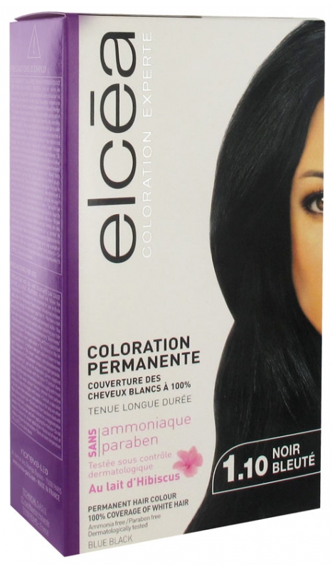 Elcea Coloration Permanente Coloration 1 10 Noir Bleute