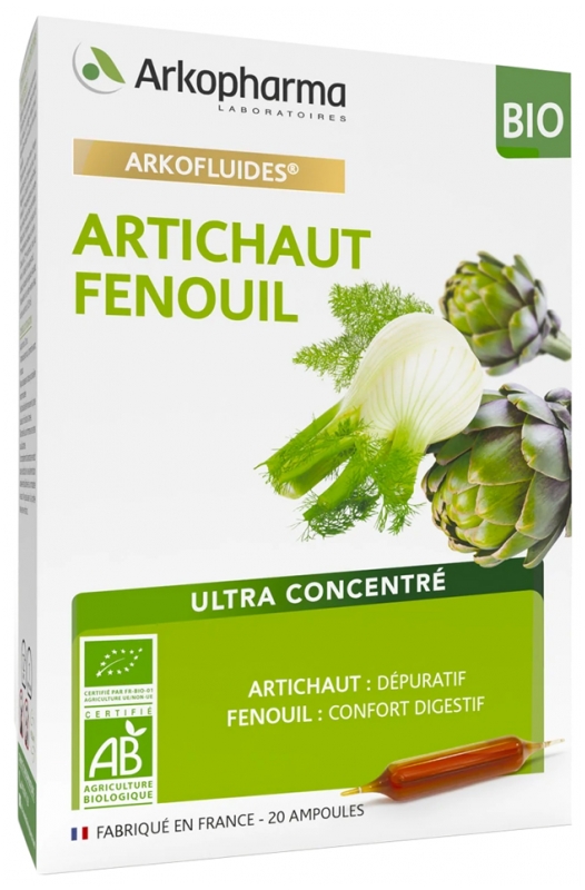 Arkopharma Arkofluides Artichaut Fenouil Bio Ampoules