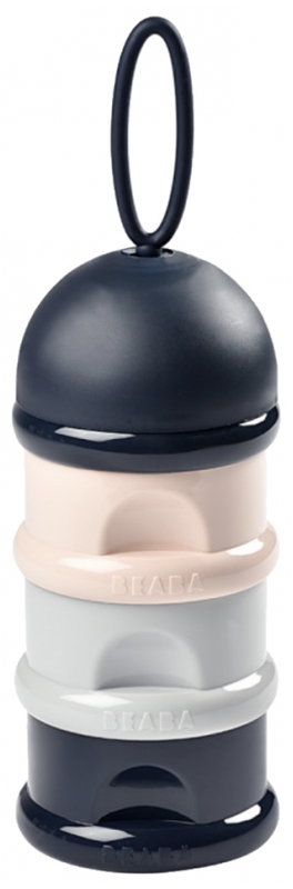Beaba Boite Doseuse De Lait Empilable Couleur Bleu Marine Beige Gris