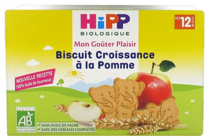 Hipp Mon Gouter Plaisir Biscuit Croissance A La Pomme Des 12 Mois Bio 150 G