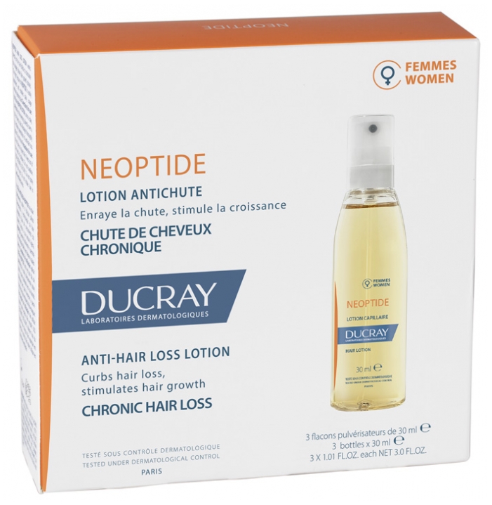 Ducray Neoptide Anti-Haarausfall Lotion Frauen Packung von 3 x 30 ml
