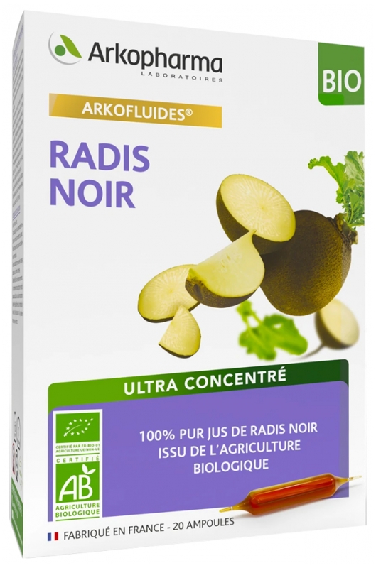 Arkopharma Arkofluides Radis Noir Bio 20 Ampoules
