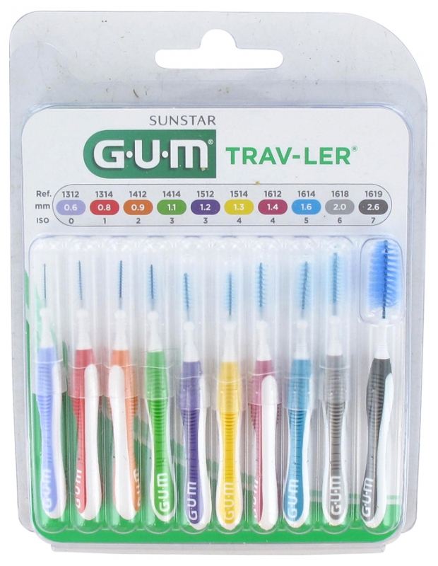 GUM Trav-Ler 10 Interdental Brushes