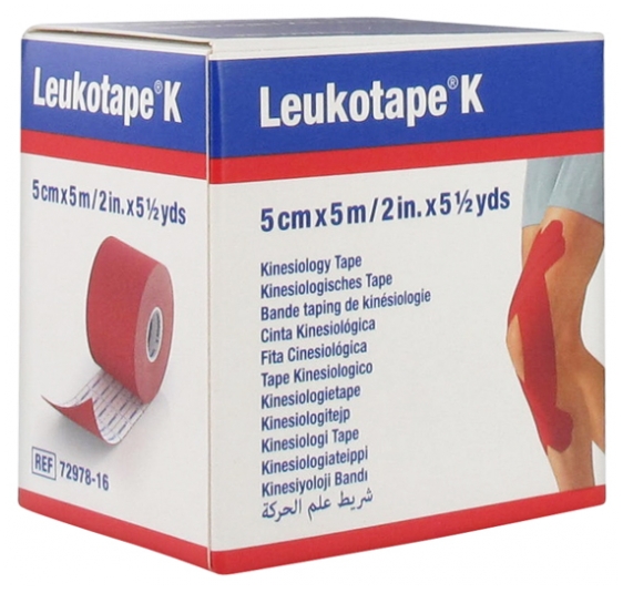 BSN medical Leukotape K Elastic Adhesive Tape 5cm x 5m Colour Red