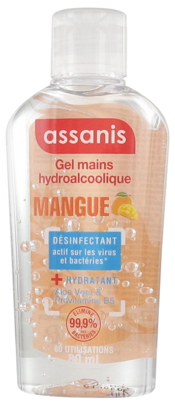 Assanis Pocket Gel Hydroalcoolique Sans Rinçage Pour Les Mains 80 Ml