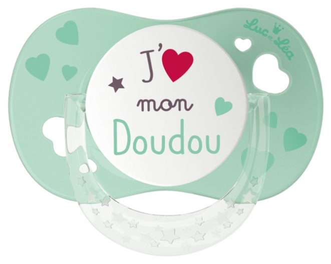 Luc Et Lea Physiological Silicone Soother With Ring 6 18 Months Model I Love My Comforter
