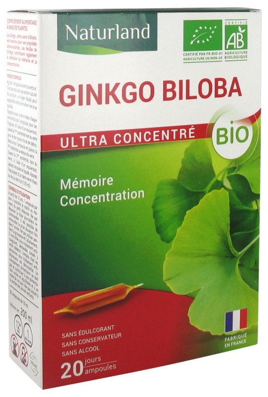 Naturland Ginkgo Biloba Bio Ampoules