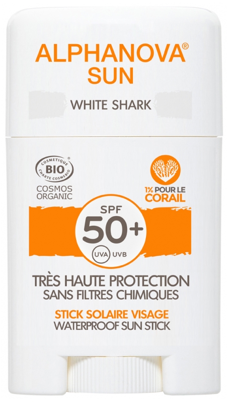 Alphanova Sun Stick Solaire White Shark Visage Spf50 Bio 12 G