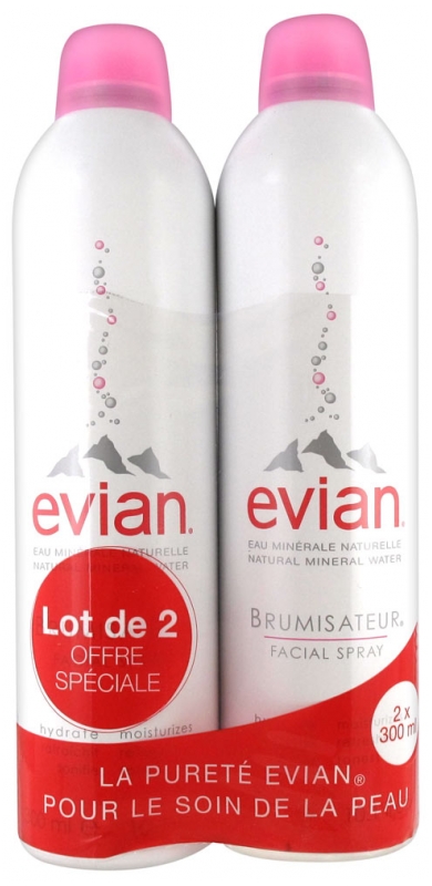 Evian Brumisateur Visage Lot De 2 X 300 Ml