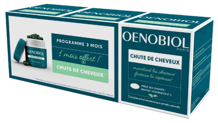 Oenobiol Chute De Cheveux Lot De 3 X 60 Capsules Dont 60 Offertes