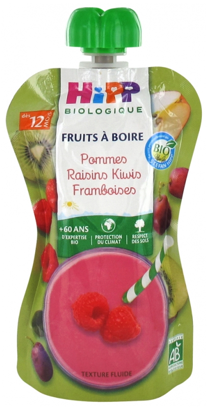 Hipp Fruta Para Beber Manzana Uvas Kiwi Frambuesa De 12 Meses Ecologico 1 Ml