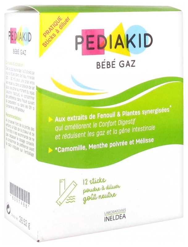Pediakid Gaz Baby 12 Sticks