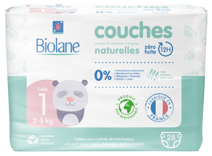 Biolane Couches Naturelles 28 Couches Taille 1 2 5 Kg