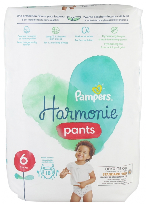 Pampers Harmonie Nappy Pants 18 Couches Culottes Taille 6 15 Kg