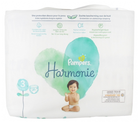 Pampers Harmonie 31 Couches Taille 3 6 10 Kg