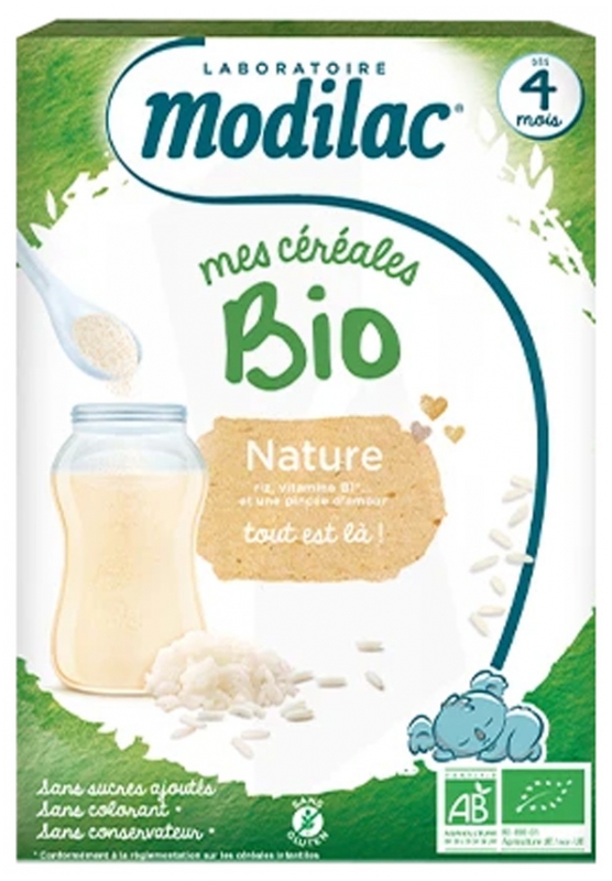 Modilac Mes Cereales Bio Des 4 Mois Nature 250 G