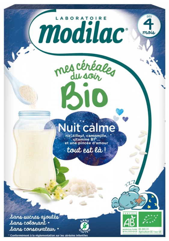 Modilac Mes Cereales Du Soir Bio Ab 4 Monaten Ruhige Nacht 250 G