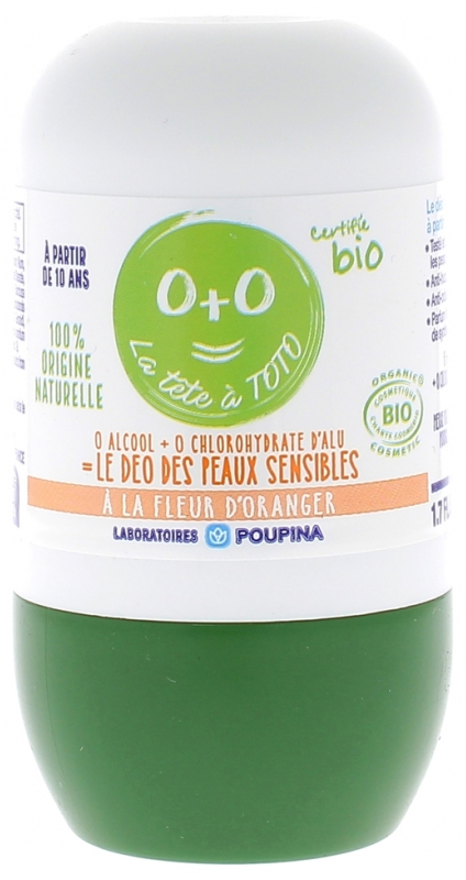 Poupina Déodorant Peaux Sensibles Fleur d'Oranger Bio 50 ml