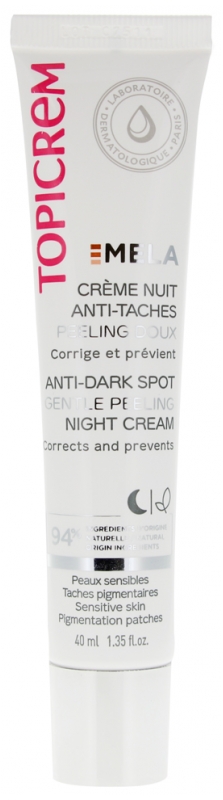 Topicrem MELA Crème Nuit Anti-Taches Peeling Doux 40 ml