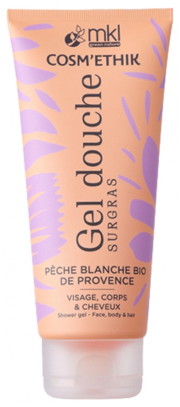 MKL Green Nature Cosm'Ethik Gel Douche Surgras Pêche Blanche Bio de Provence 200 ml