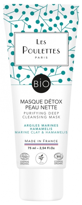 Les Poulettes Paris Masque Détox Peau Nette Argiles Marines Bio 75 ml 1