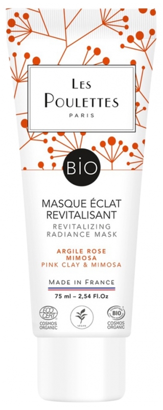 Les Poulettes Paris Masque Éclat Revitalisant Argile Rose Bio 75 ml