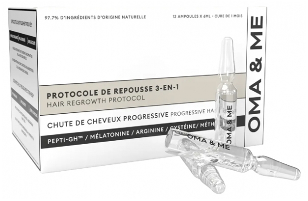 OMA & ME Protocole de Repousse 3en1 12 Ampoules