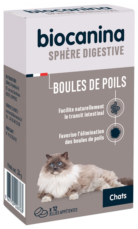 Biocanina Boule de Poils Chats 12 Jellies Appétentes