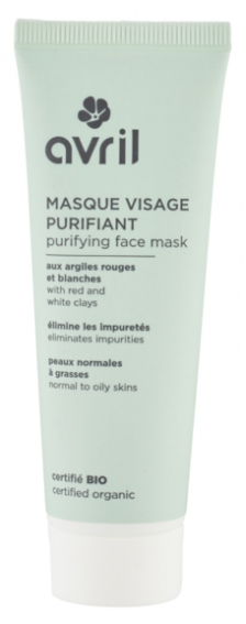 Avril Masque Visage Purifiant Bio 50 ml