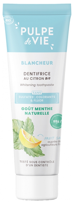 Pulpe de Vie Dentifrice Blancheur Goût Menthe 75 ml