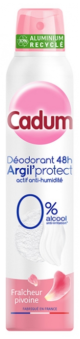 Cadum Argil'Protect Déodorant 48H Fraîcheur Pivoine Spray 200 ml