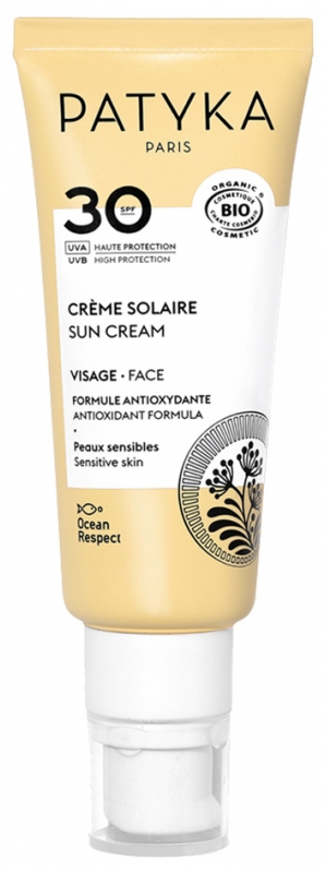 PATYKA Crème Solaire Visage SPF30 Bio 40 ml