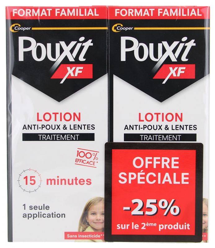 Pouxit XF Anti-Poux et Lentes Lotion Lot de 2 x 200 ml Offre Spéciale 1