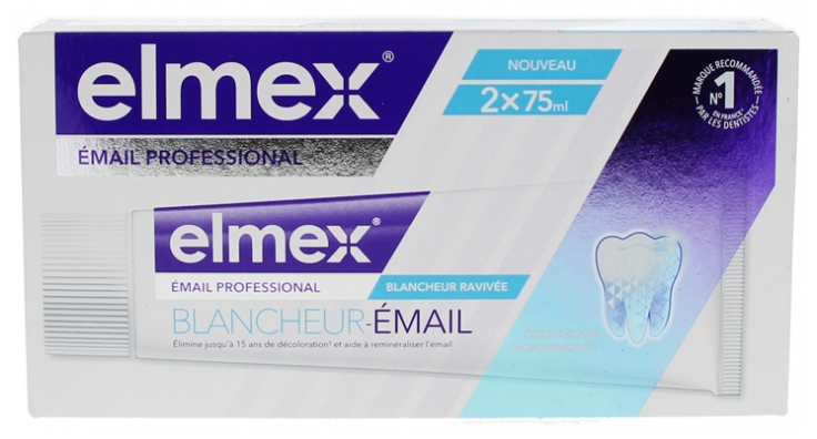 Elmex Émail Professional Blancheur-Émail Lot de 2 x 75 ml