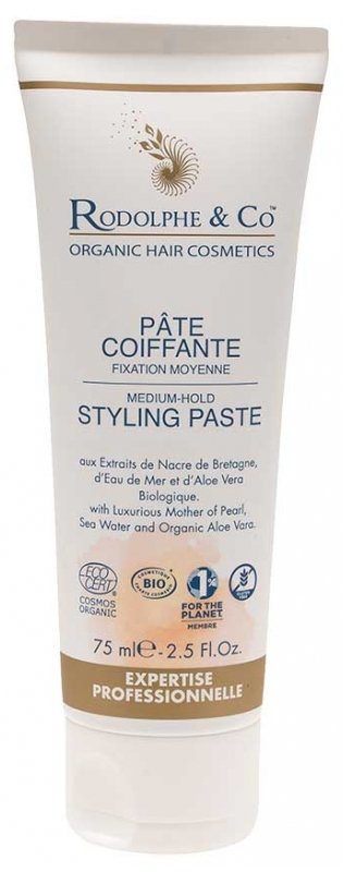 Rodolphe & Co Pâte Coiffante Fixation Moyenne Bio 75 ml