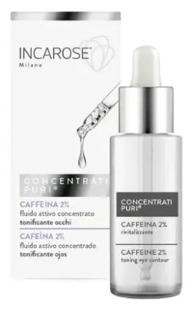 Incarose Pure Solutions Caféins 2% Fluide Actif Concentré Tonifiant Yeux 15 ml