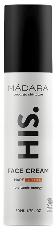 Mádara HIS. Crème Visage Pour Homme 50 ml (à consommer de préférence avant le 30/07/2026)