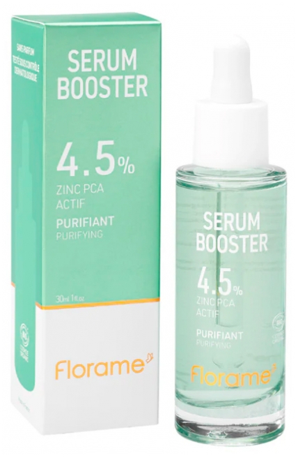 Florame Sérum Booster Purifiant 4,5% Zinc PCA Actif Bio 30 ml