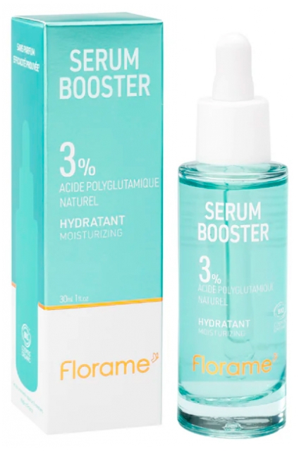 Florame Sérum Booster Hydratant 3% Acide Polyglutamique Naturel Bio 30 ml
